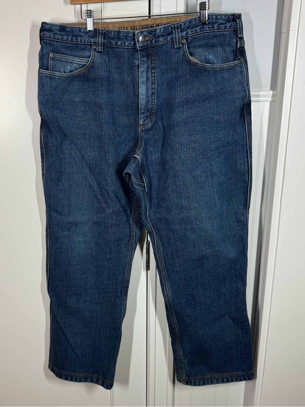 DULUTH Jeans‎ 40x30 Blue Ball Room Double Flex fleece lined Relaxed Straight